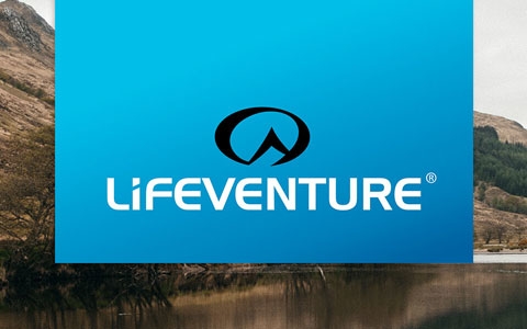 Lifeventure logo and a lake in the background