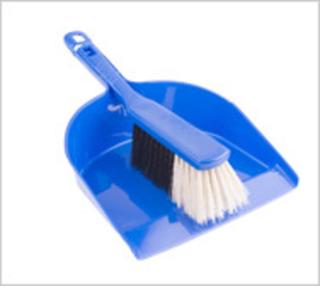 Blue Dust Pan & Brush
