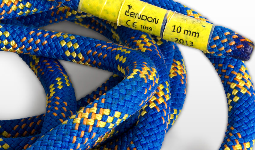 Yellow shop climbing rope