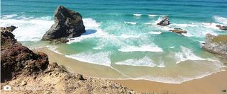 Tide coming in up the Beach