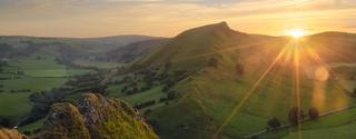 Chrome Hill and Parkhouse Hill in the sunset