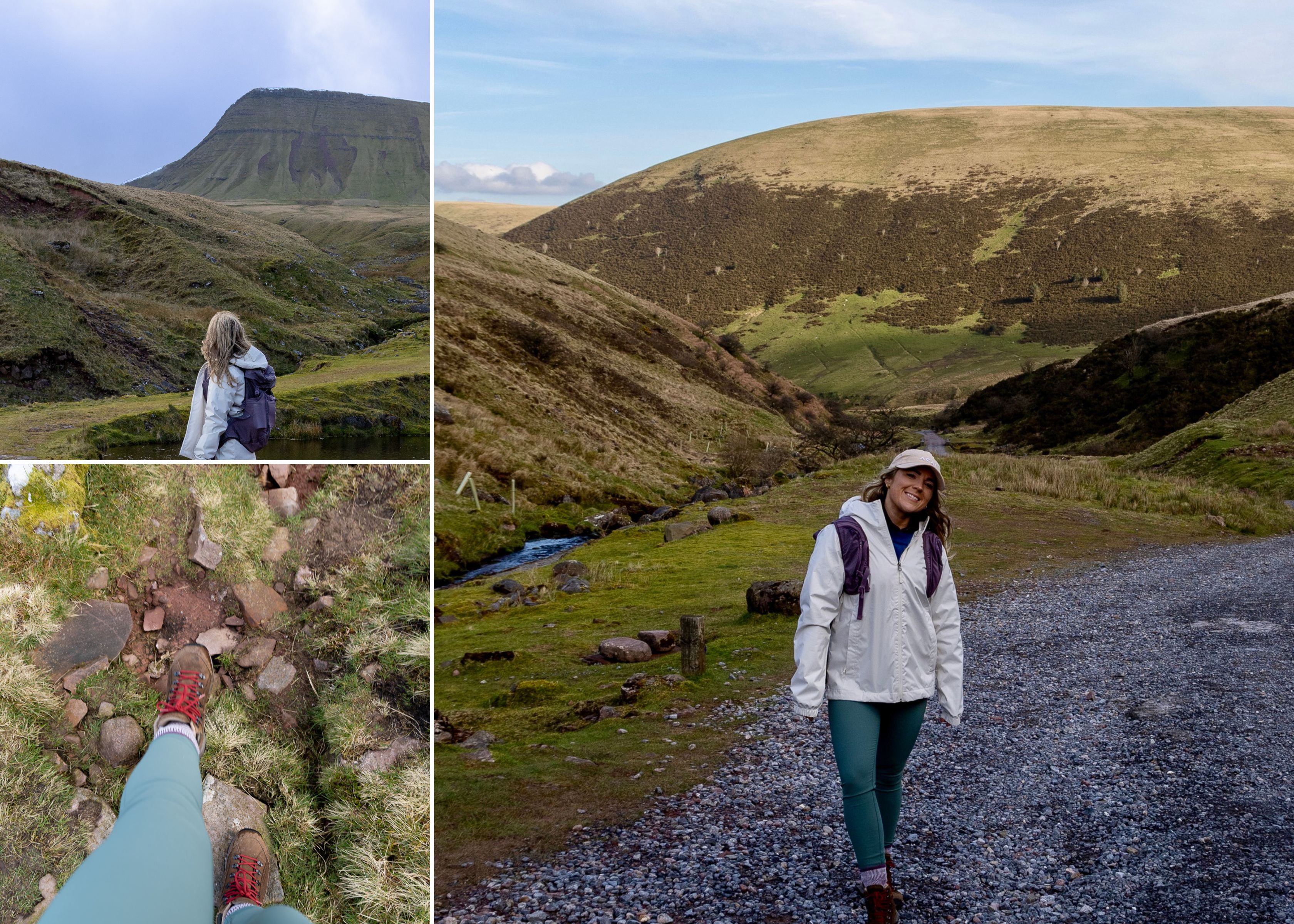 A collage of people running in the city and on trails