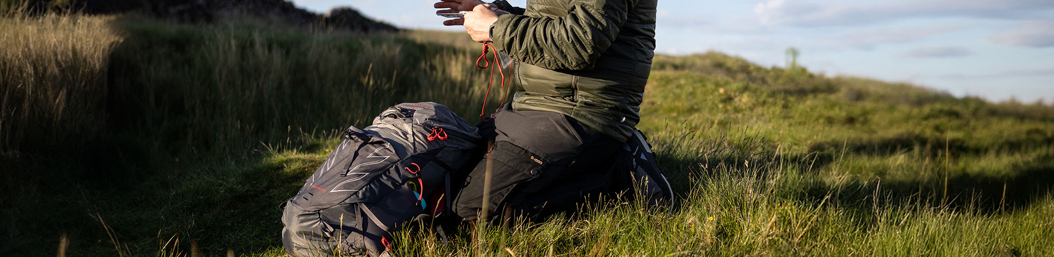 A person resting outdoors