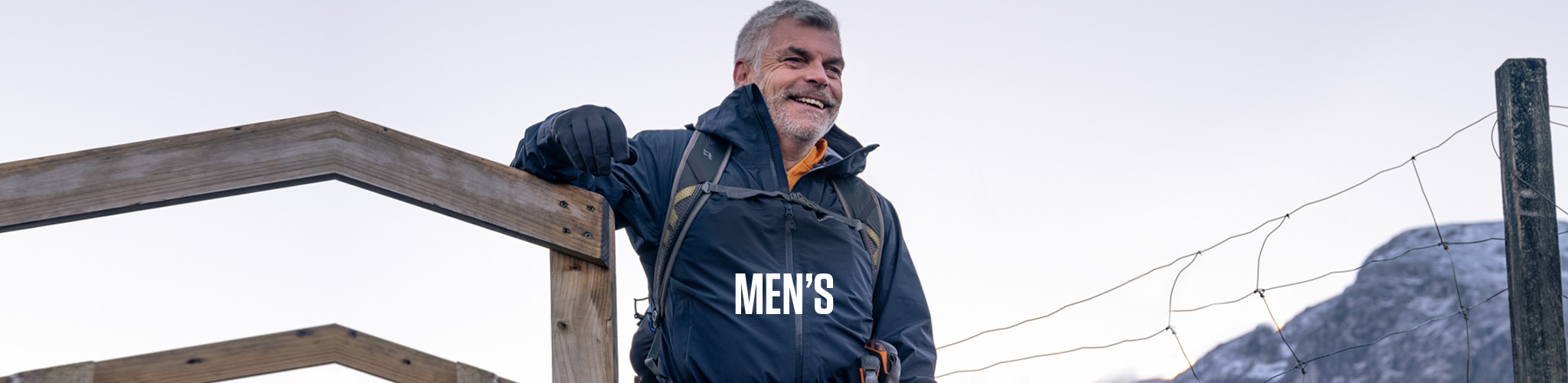 Man wearing a blue jacket