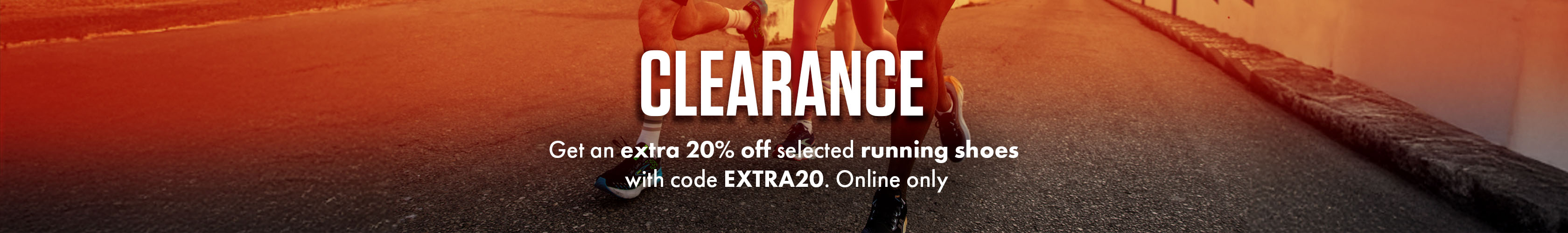 Clearance - extra 20% off running shoes