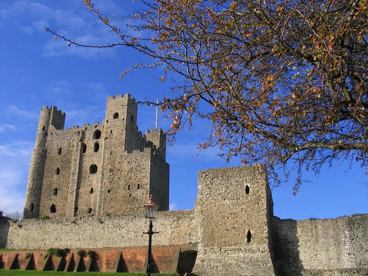 Rochester Castle in the autumn 