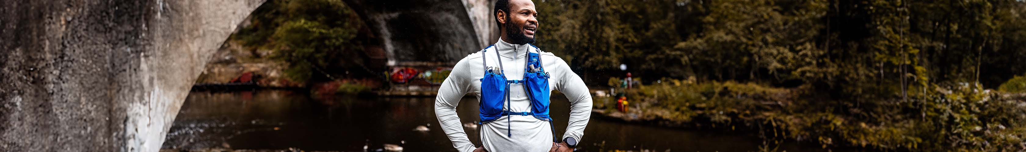 Shop Runners Need Accessories. A man standing on the street